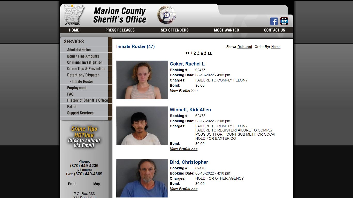 Inmate Roster - Current Inmates Booking Date Descending - Marion County ...